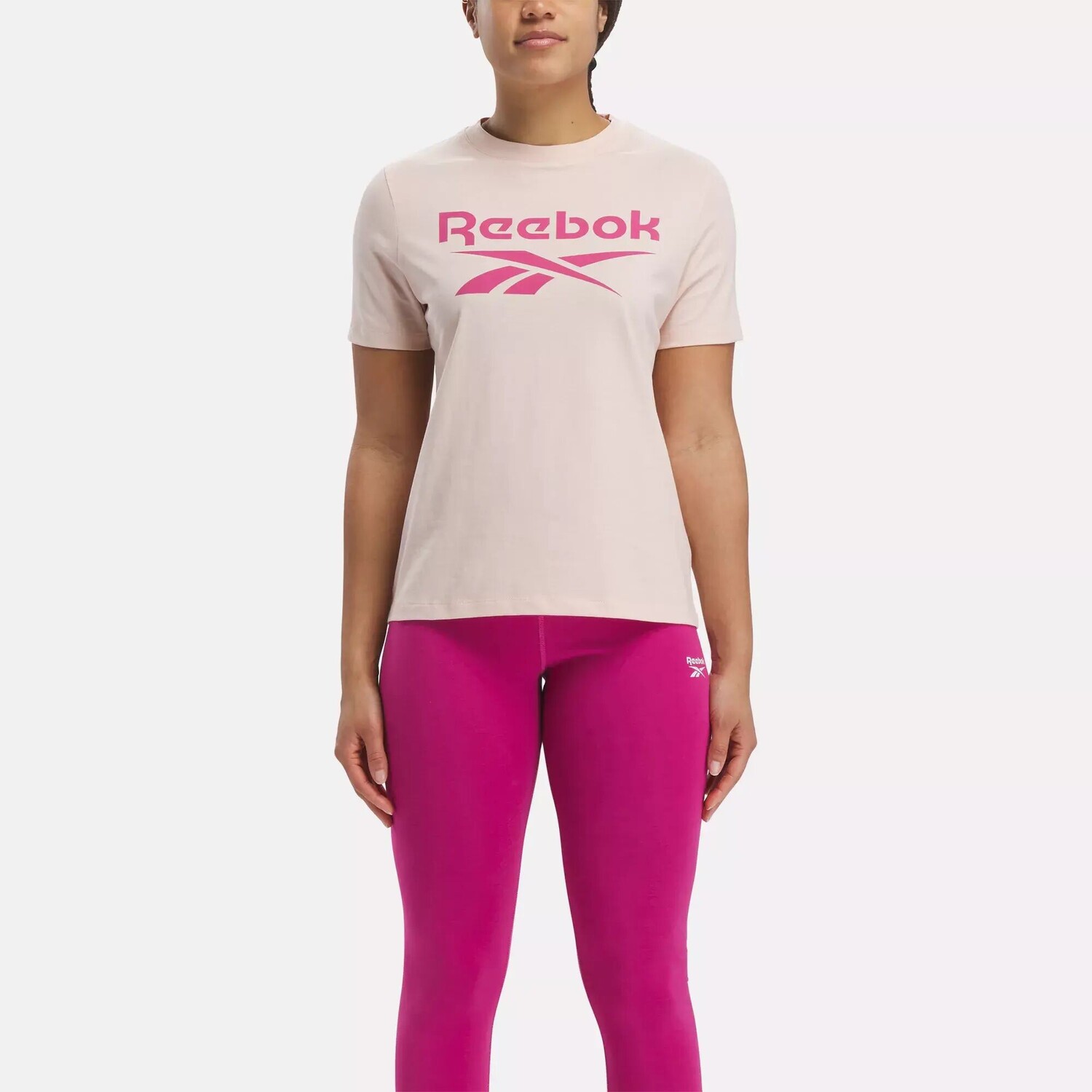 

Футболка Identity с большим логотипом Reebok, розовый