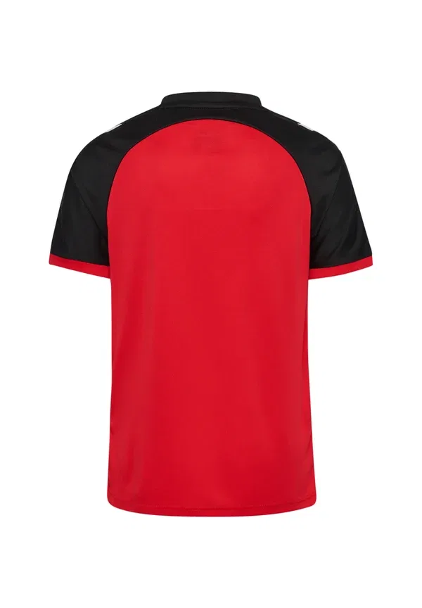 Футболка спортивная Hummel League SS, цвет истинный красный, черный — фото 2