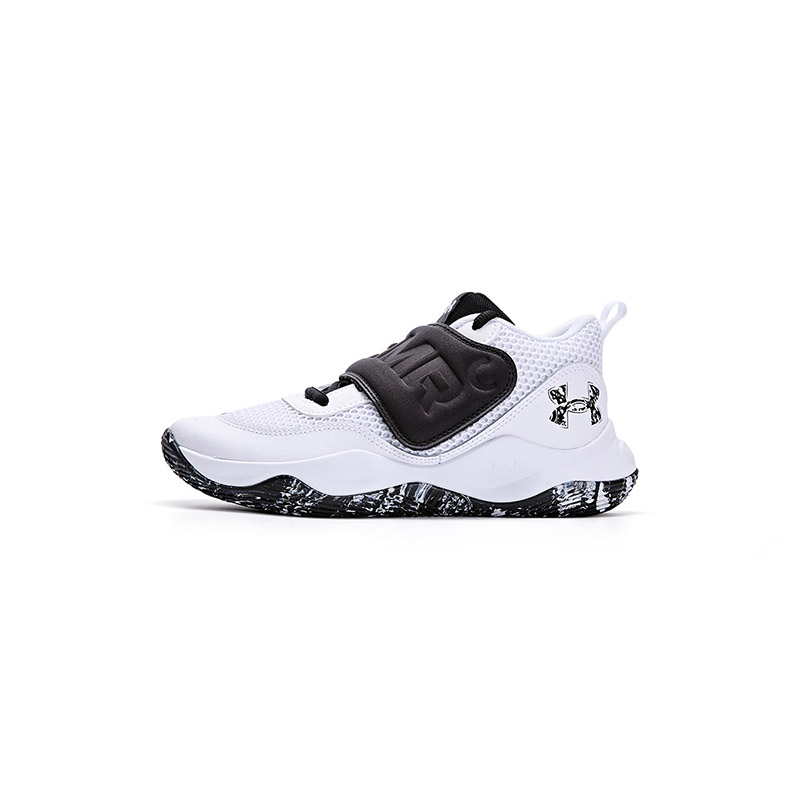 

Детские баскетбольные кроссовки Low Top White Under Armour, черно-белые