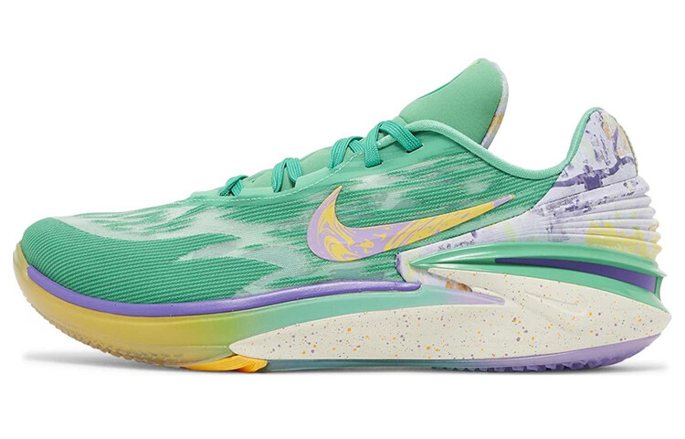 

Баскетбольные кроссовки Air Zoom G.T. Cut 2 EYBL Peach Jam Nike, цвет Green Yellow