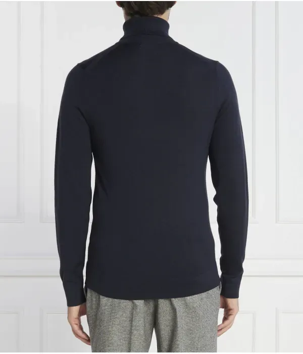 Шерстяная водолазка slim fit Calvin Klein, темно-синий — фото 4