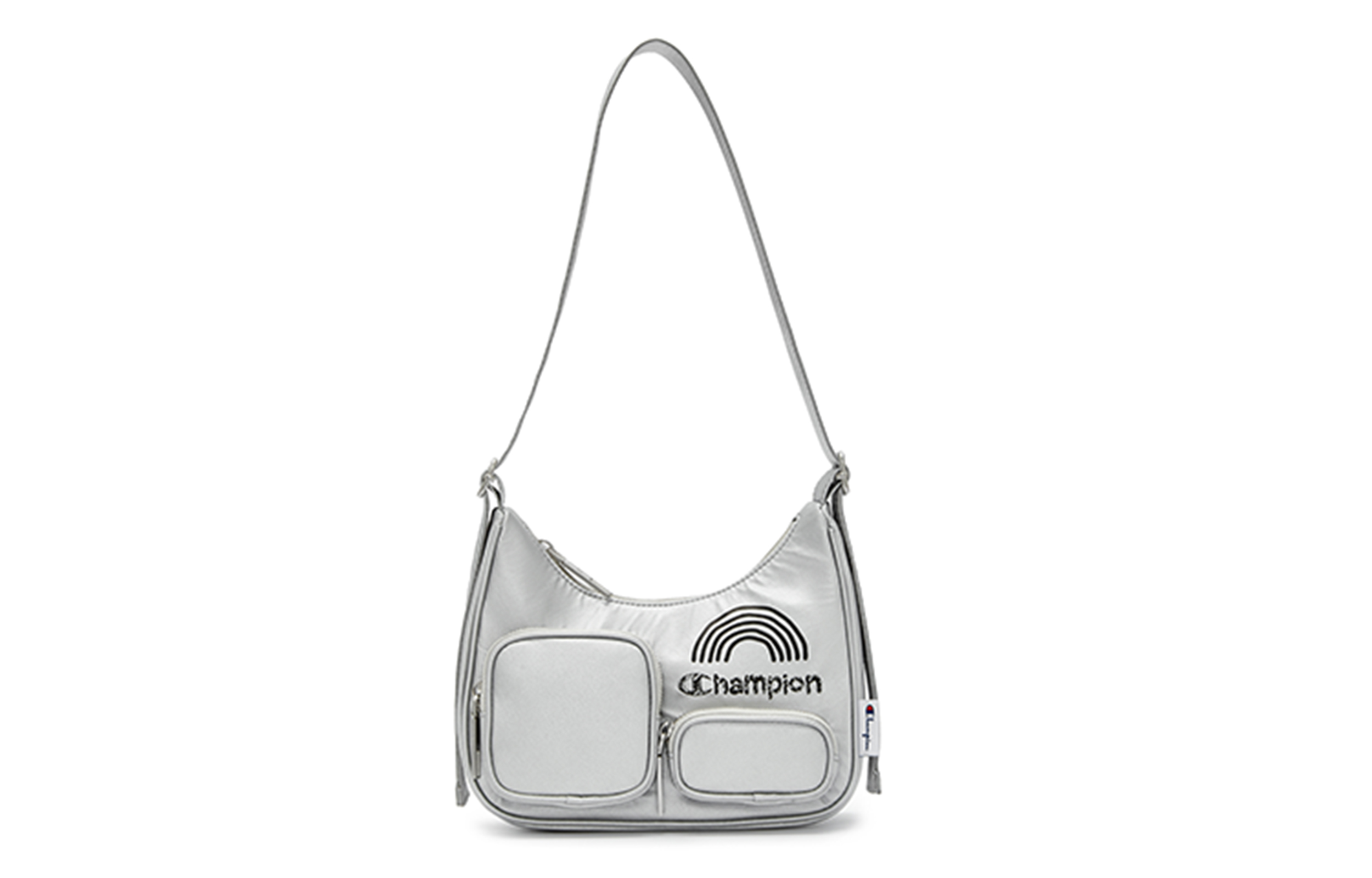 

Сумка через плечо Membrana Dermalis из ткани, обычная, унисекс, разноцветная Champion, Silver White