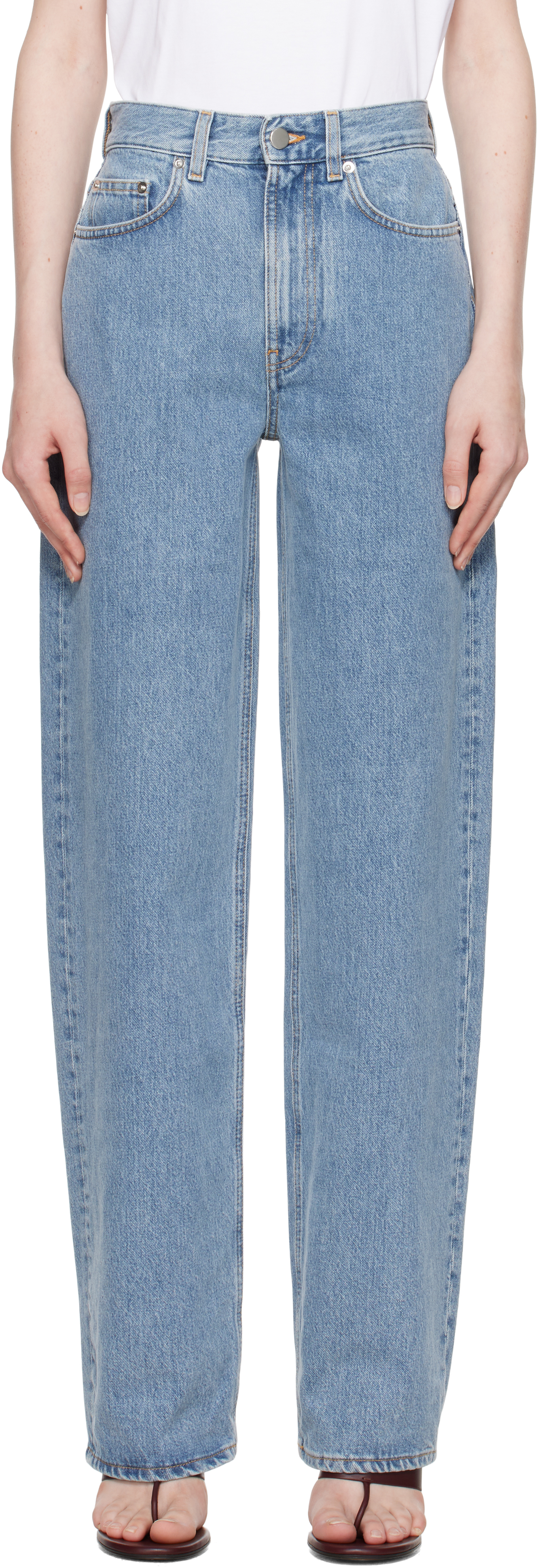 

Синие джинсы Samur Loulou Studio, Washed light blue