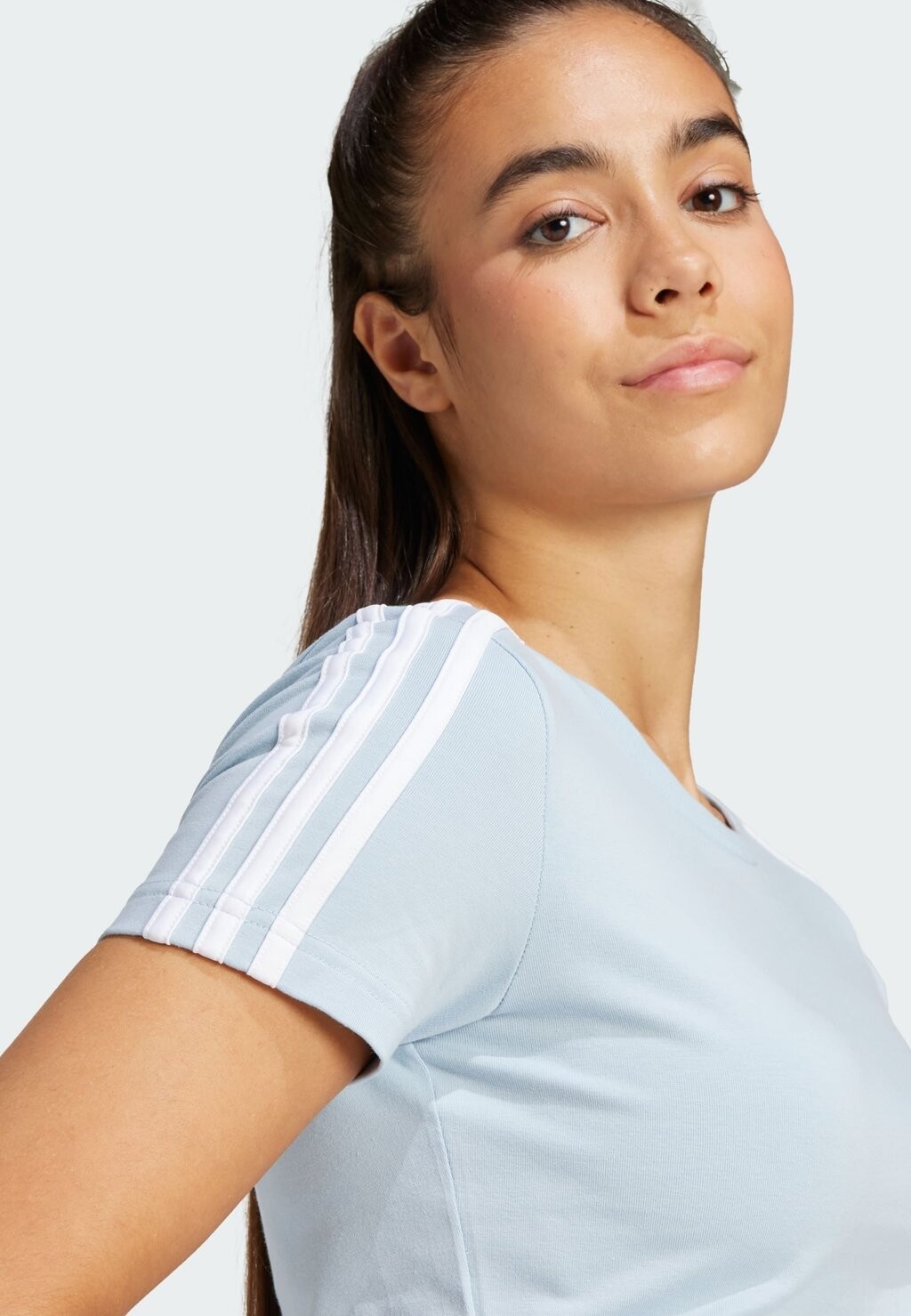 

Футболка с принтом ESSENTIALS 3-STRIPES adidas, синий