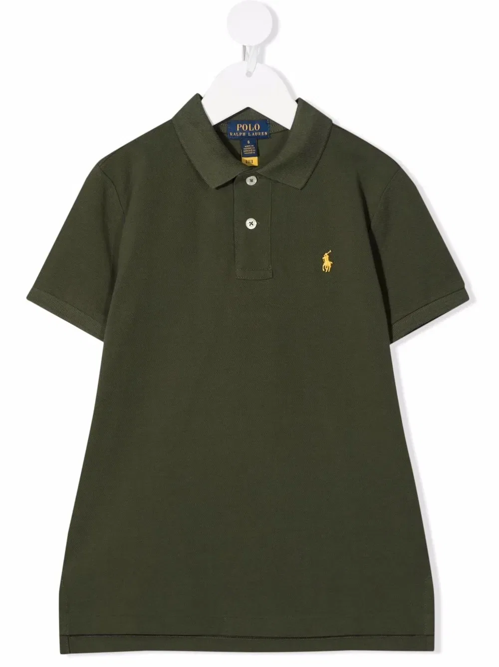 Поло с вышитым логотипом Polo Ralph Lauren Kids, черный