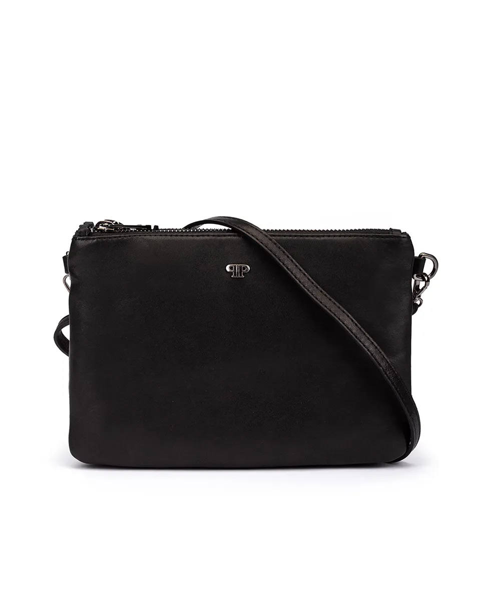 

Женская черная кожаная сумка через плечо Pedro Miralles, черный