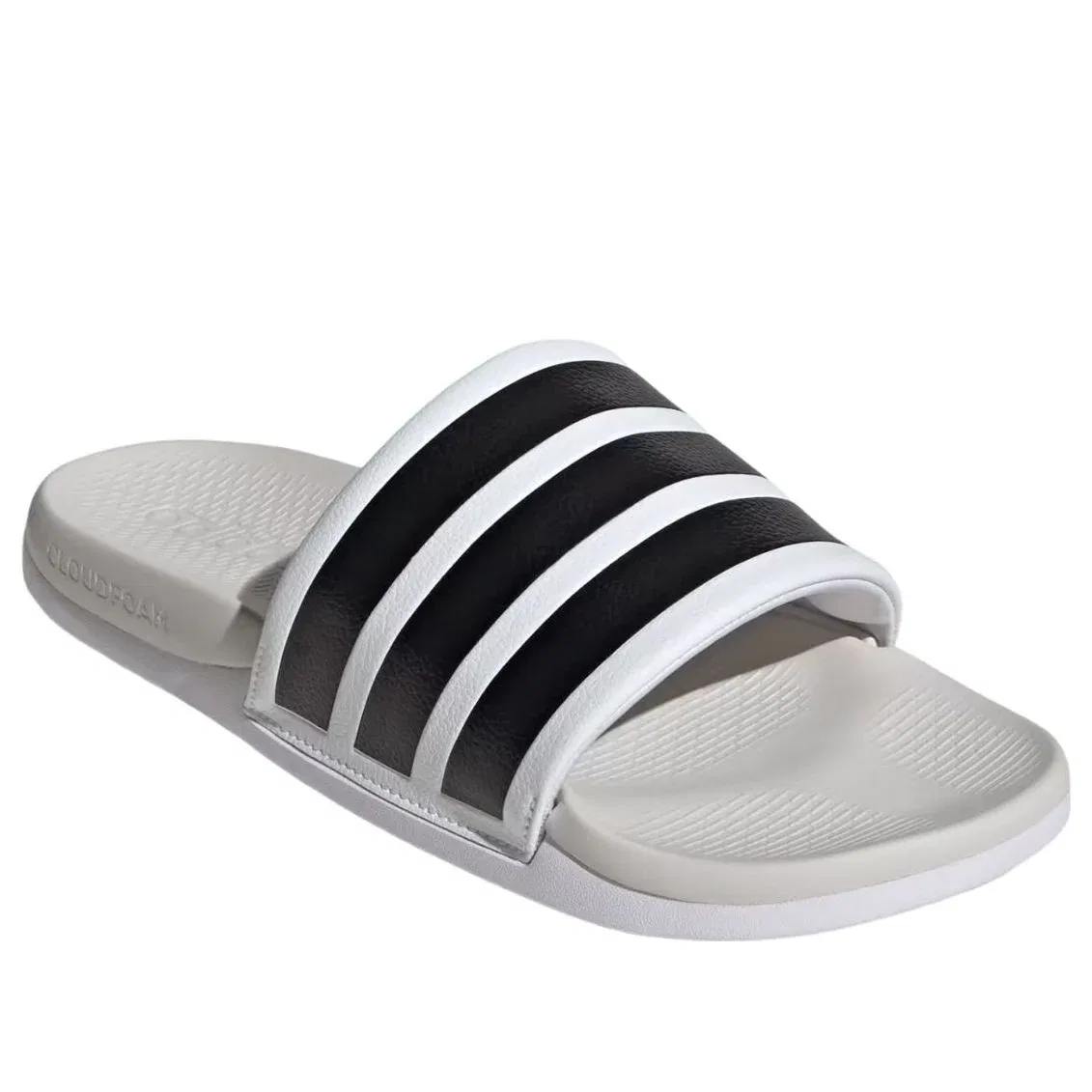 Шлепанцы Adidas Adilette Comfort 2.0 'White Black' HQ2466, белый — фото 4