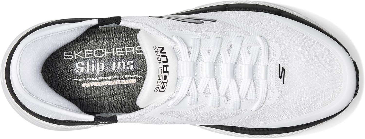 Мужские кроссовки Skechers Max Cushioning Premier 2.0 Ascendant II с легким процессом надевания, белый/черный — фото 3
