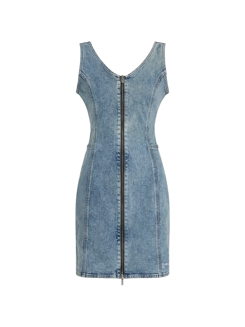 

Платье мини с V-образным вырезом и молнией Karl Lagerfeld Jeans, синий