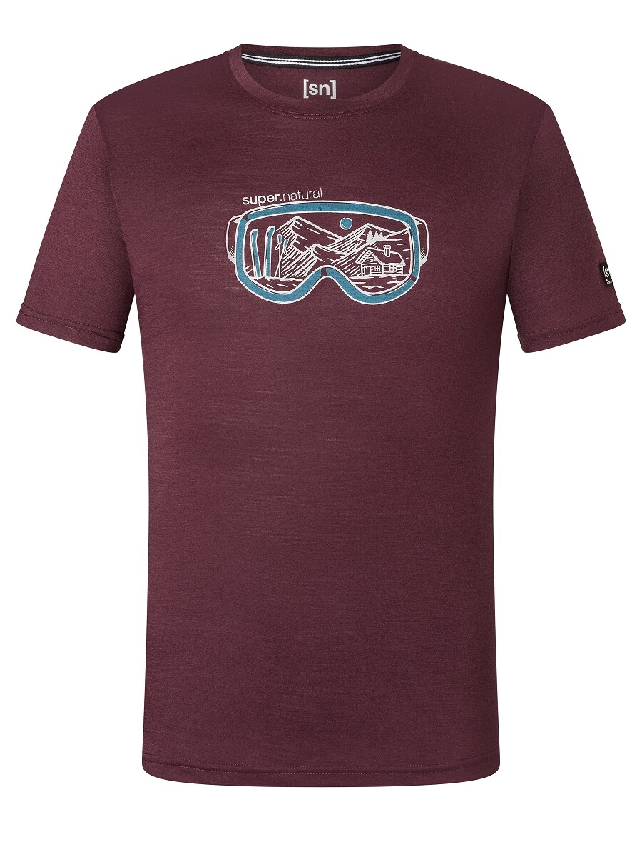 

Рубашка super.natural Merino T Shirt, цвет weinrot