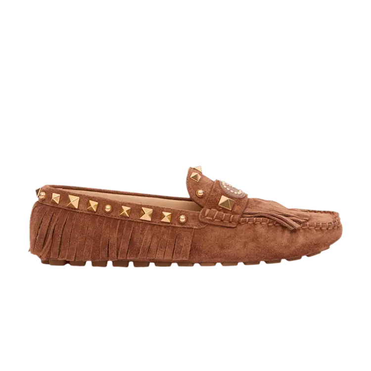 Лоферы Valentino Wmns Fastaway Driver Loafer 'Antique Brass Studs - Copper Brown', медный