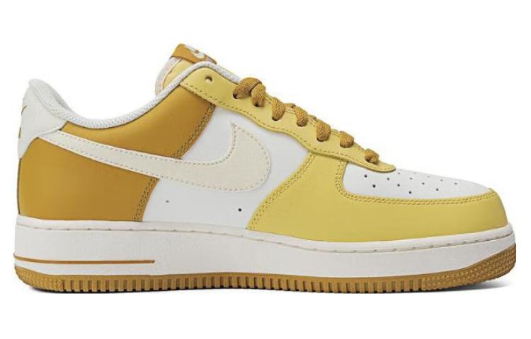 Nike Air Force 1 Low '07 Bronzine Saturn Gold, Желтый Белый — фото 2
