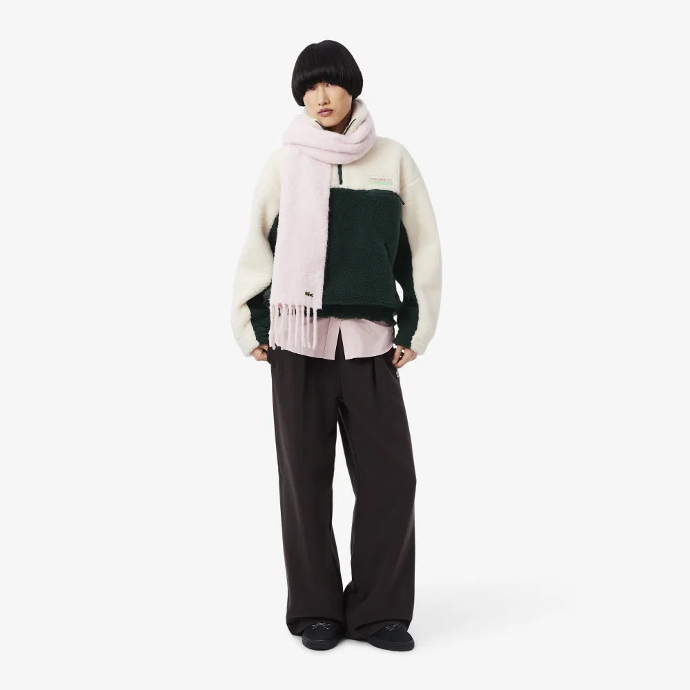 Толстовка Lacoste на молнии, флис, зеленый — фото 4