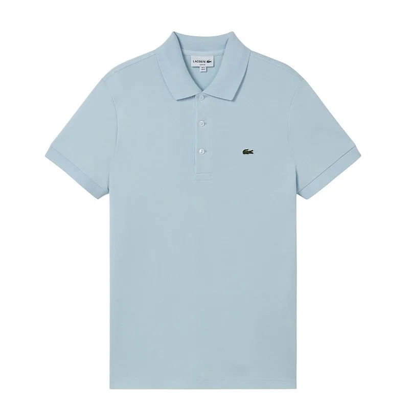 Футболка поло с вышитым логотипом LACOSTE, T01/Light Blue