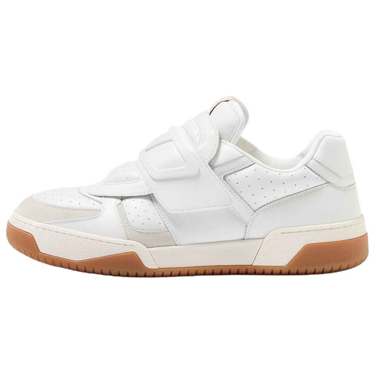 

Кроссовки с круглым носком и перфорированным ремешком Valentino, White