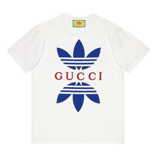 

Футболка GUCCI x adidas cotton jersey T-shirt in white, белый