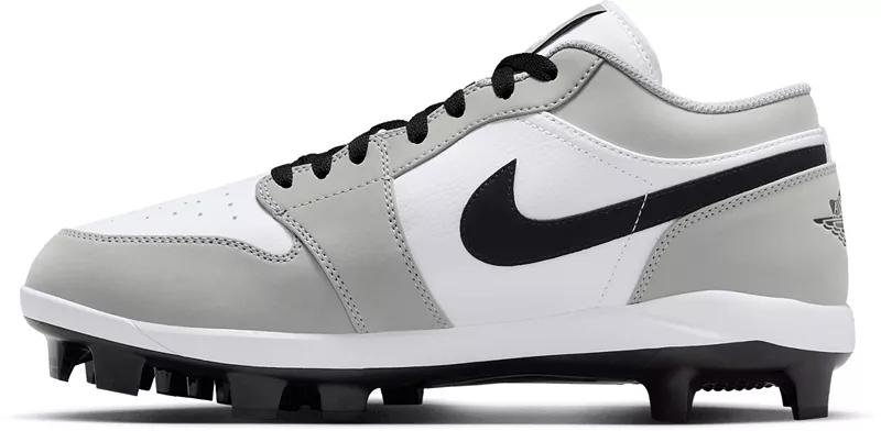Мужские бейсбольные бутсы Nike Jordan 1 Retro MCS, серый/черный — фото 3