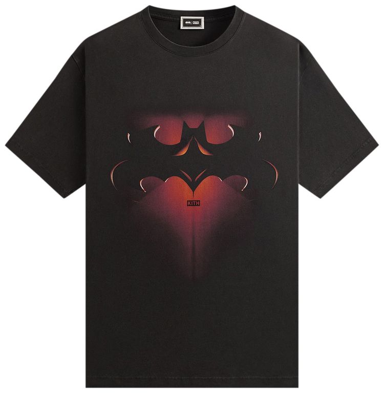 

Футболка Kith x Batman Batman and Robin Logo Vintage Tee 'Black', черный