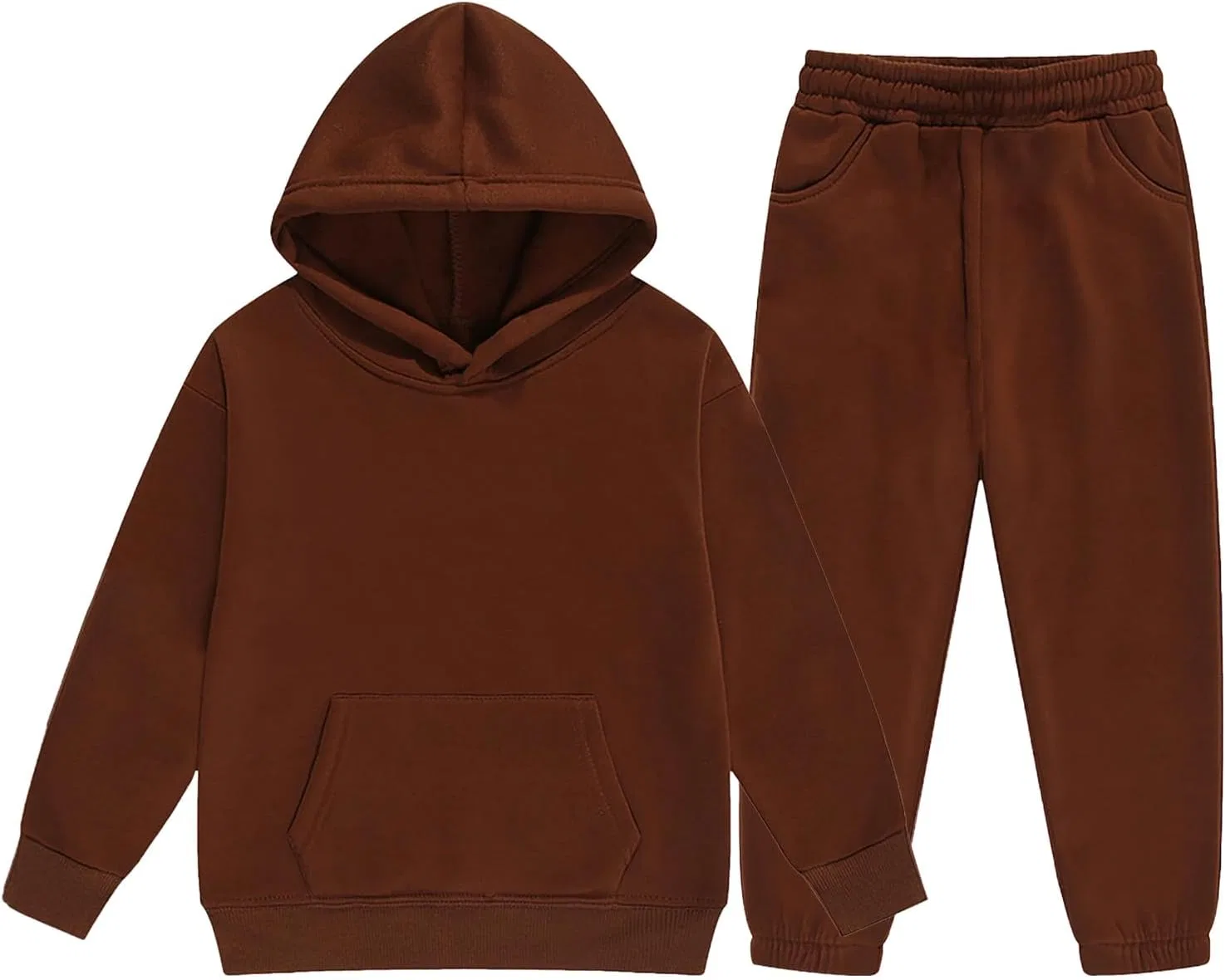 Детский спортивный костюм из флиса, Generic, 2 предмета, Coffee