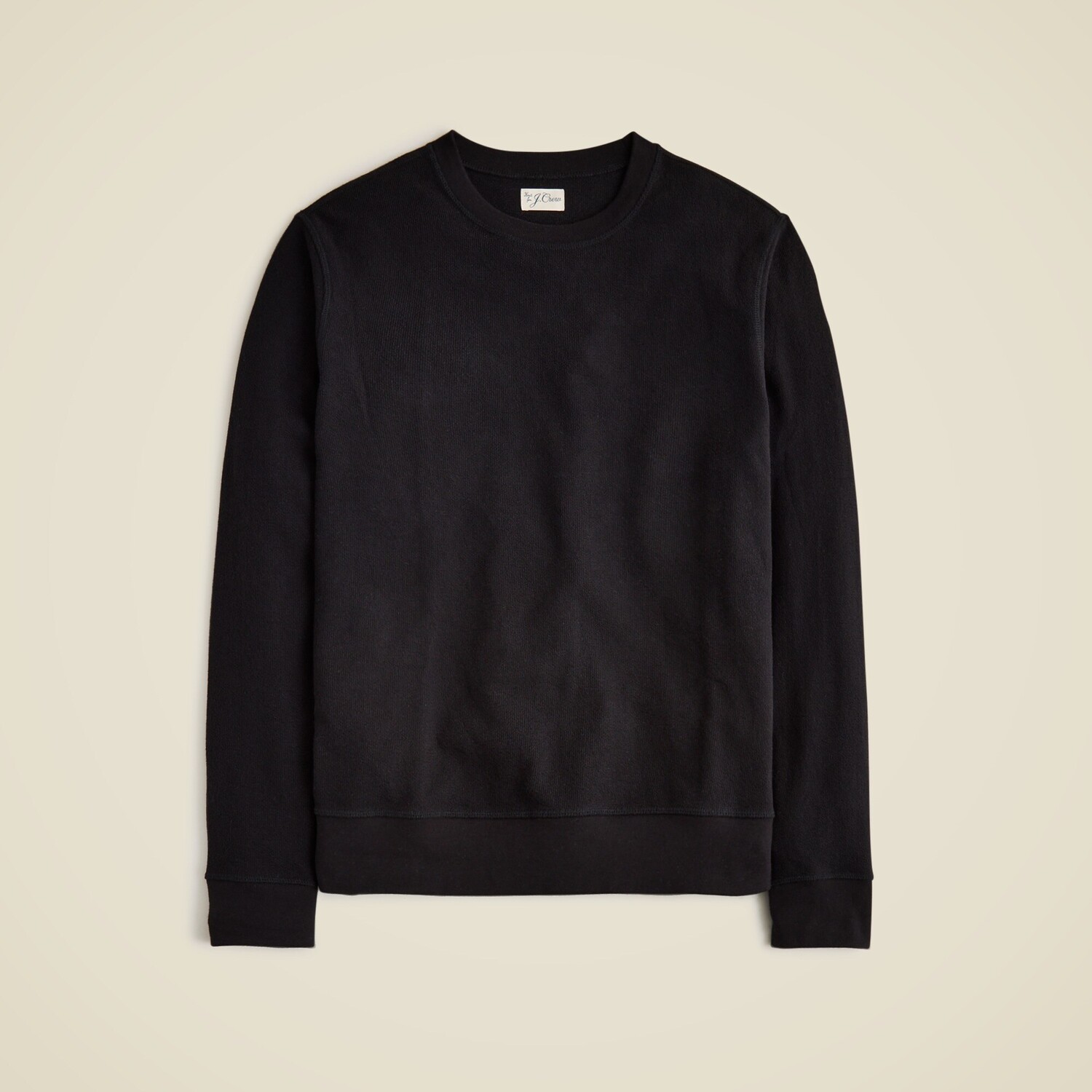 

Текстурированный свитер-футболка с длинными рукавами J.Crew, черный