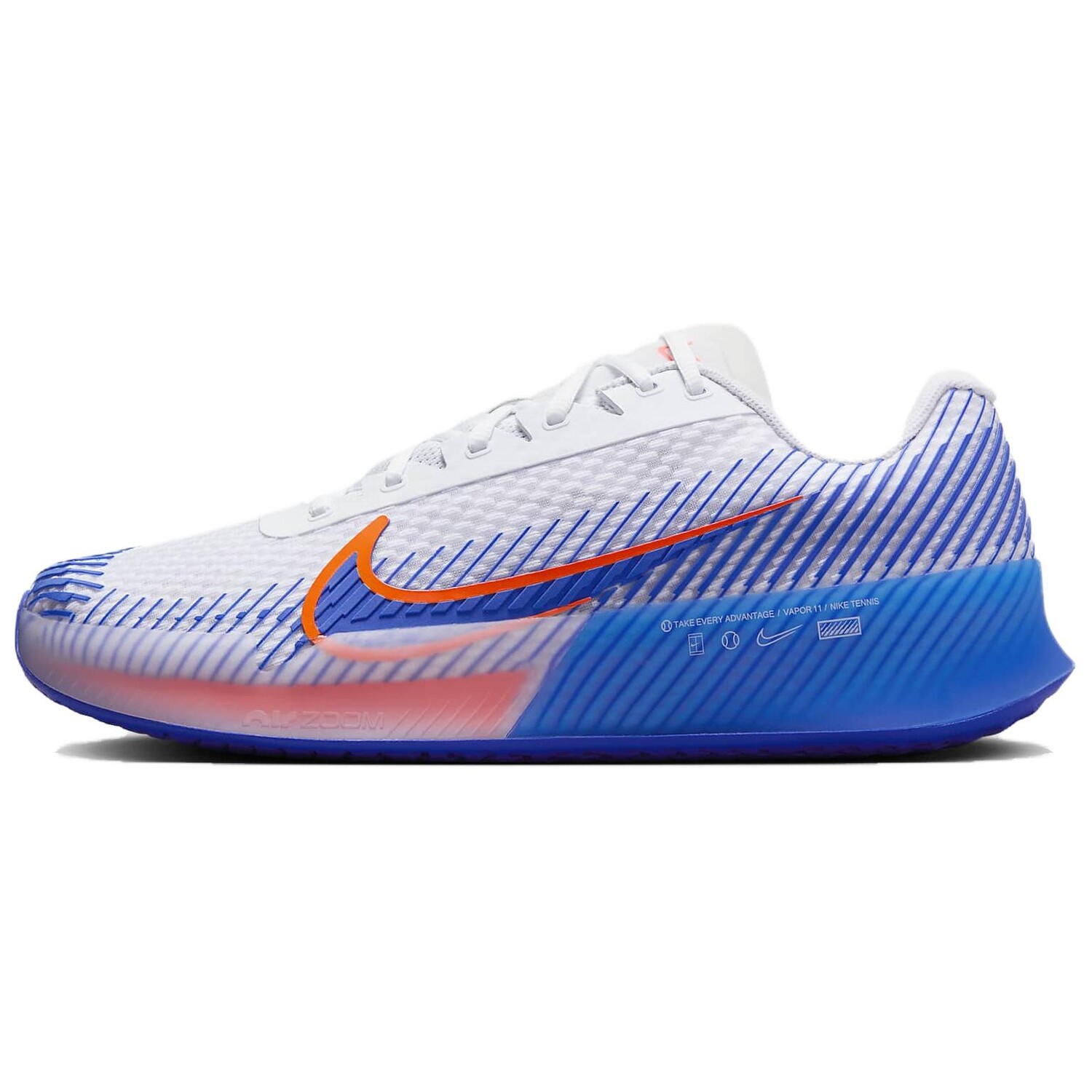 

Теннисные кроссовки Air Zoom Vapor 11 мужские с низким верхом белый/синий Nike