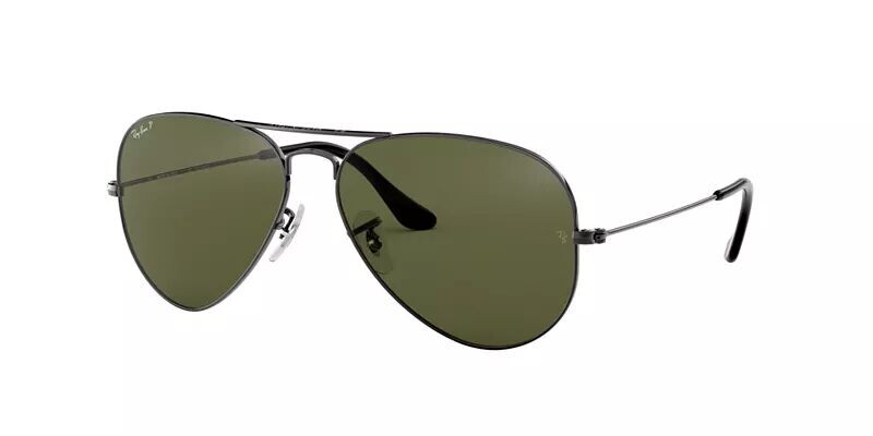 

Большие металлические поляризованные солнцезащитные очки Ray-Ban Aviator, серый