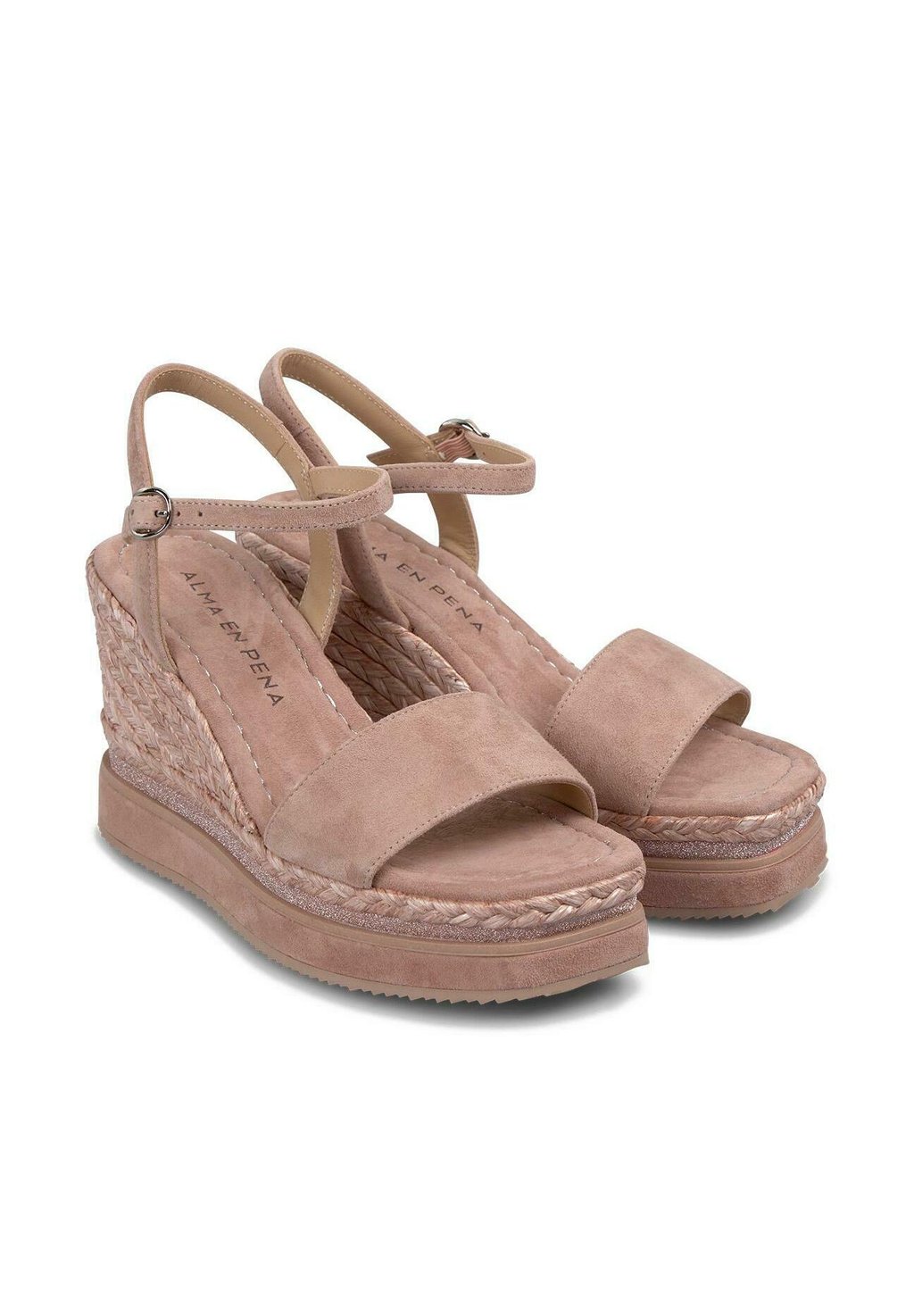 Босоножки на танкетке Espadrillas Alma en Pena, цвет Rosa Jaspeado — фото 3