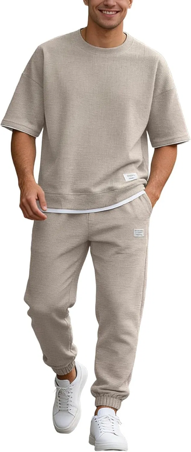 Костюм спортивный из вафельной ткани, Generic, khaki