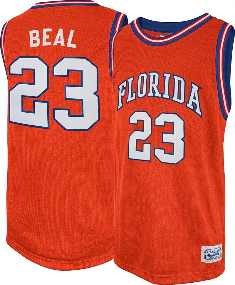 

Мужская Retro Brand Баскетбольная майка Florida Gators Bradley Beal # 23 оранжевого цвета