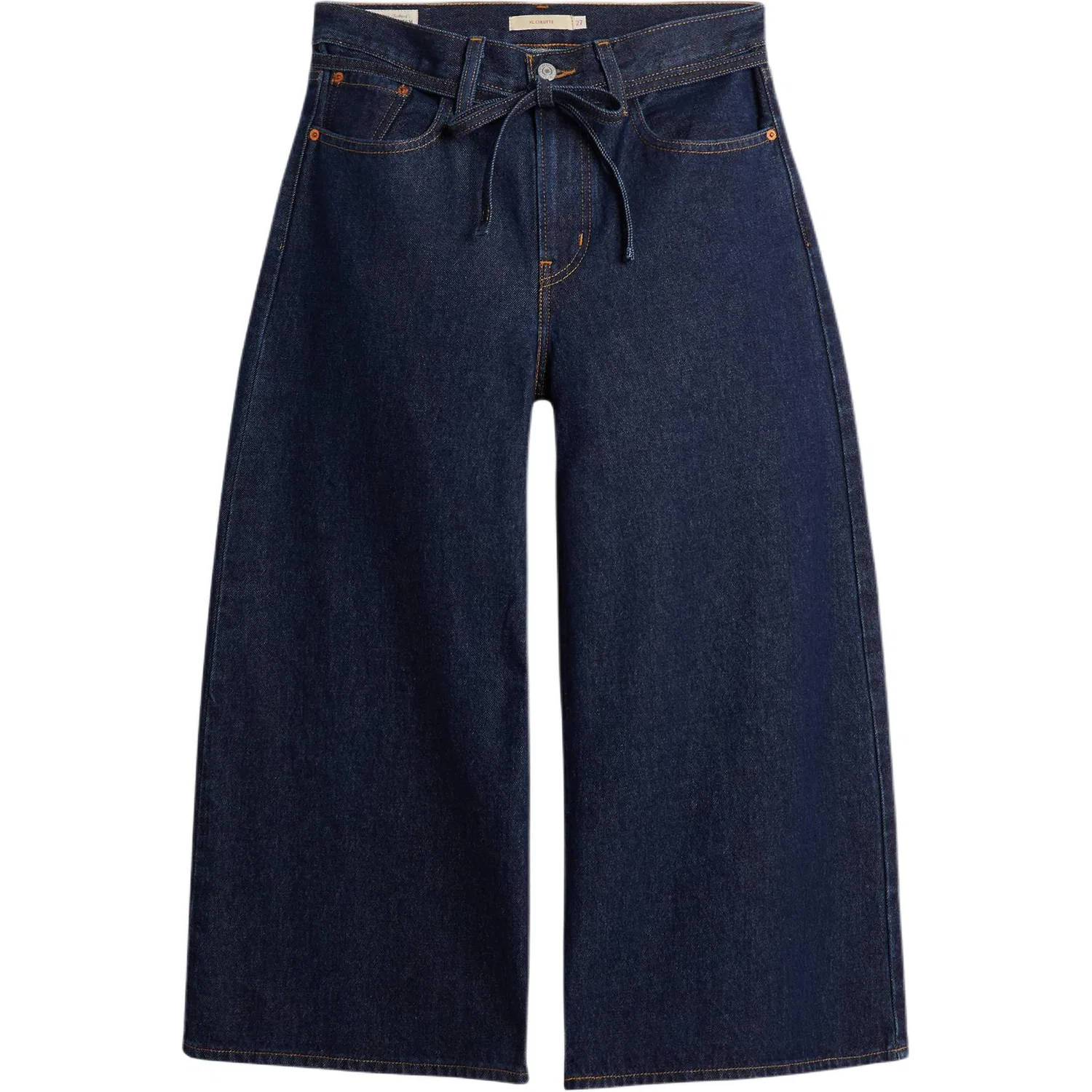 Джинсы укороченные с поясом Levis Dark Blue