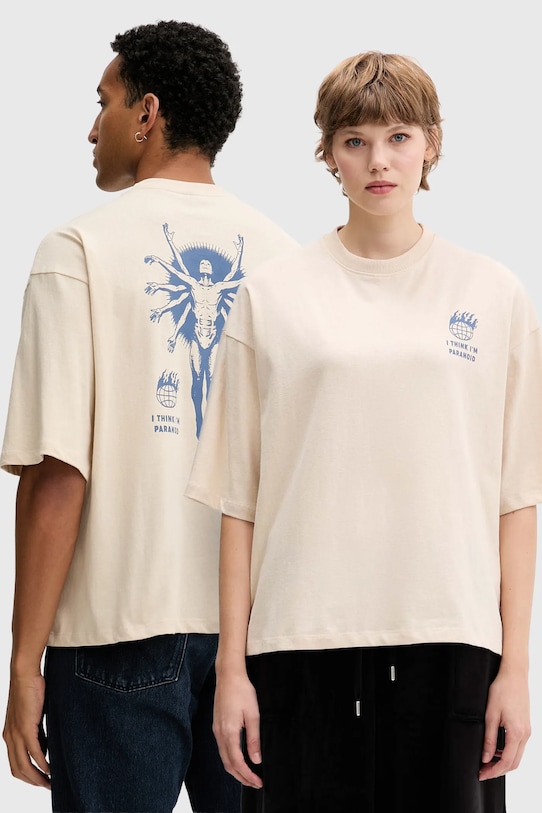 

Хлопковая футболка Kaotiko, бежевый