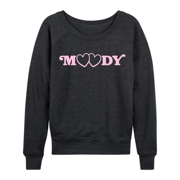 

Женская худи с длинным рукавом Moody Hearts из френч терика Licensed Character, серый