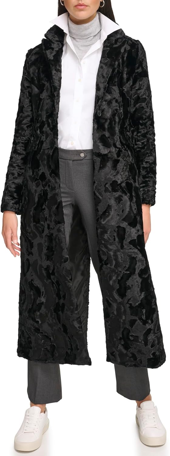 

Calvin Klein Женская куртка из искусственного меха (Petite, Standard, Plus), Velvet Black
