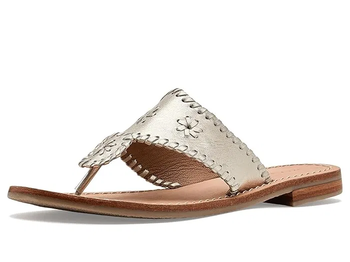 Сандалии Jacks Flat Sandals Jack Rogers Kids, Platinum — фото 2