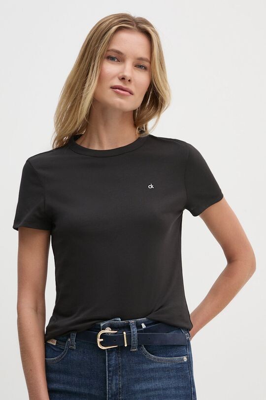 

Хлопковая футболка Calvin Klein, черный