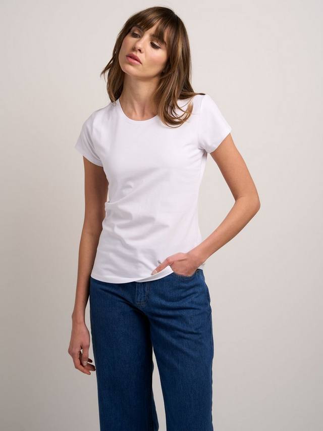 

Футболка с круглым вырезом из хлопковой смеси Celtic & Co., White