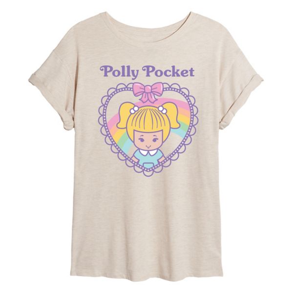 

Футболка Juniors с стеганым сердцем большого размера Polly Pocket, бежевый