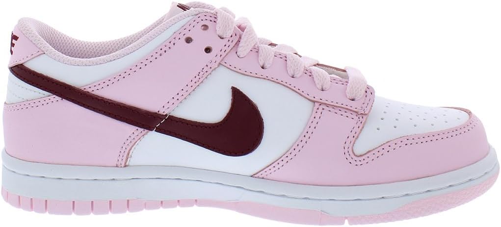Кроссовки Nike Boys' Dunk Low SE, розово-белый/бордовый — фото 3