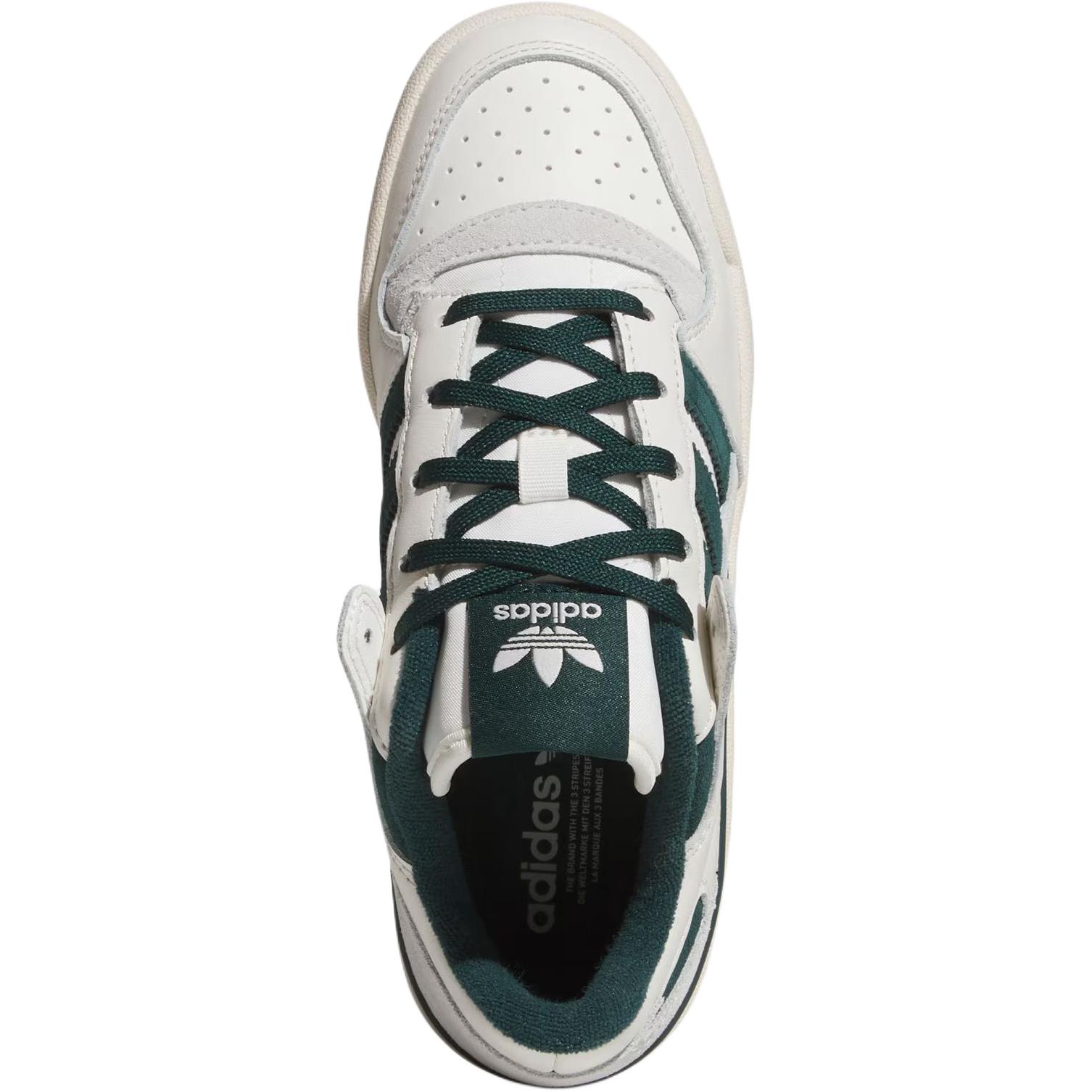 Adidas Originals Форум лоу топ детские скейтбордские кроссовки white green подростки — фото 4
