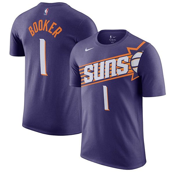 Футболка мужская devin booker purple phoenix suns icon 2022/23 с именем и номером Nike — фото 2