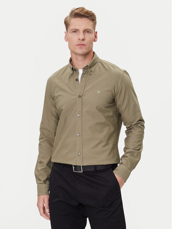 

Рубашка slim fit H-Roan 50544917 Boss, зелёный