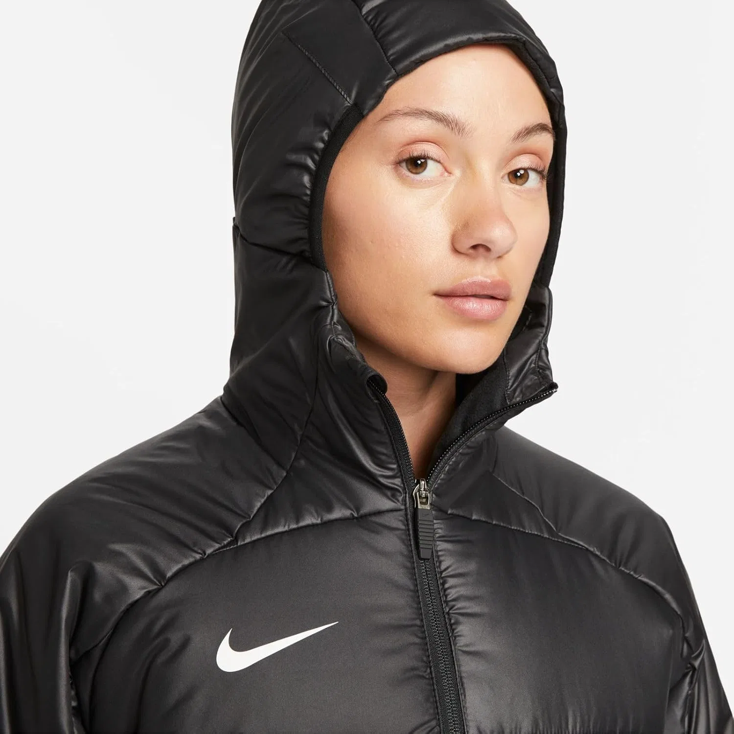 Женская куртка 2-в-1 Nike, Black/Black/White — фото 4