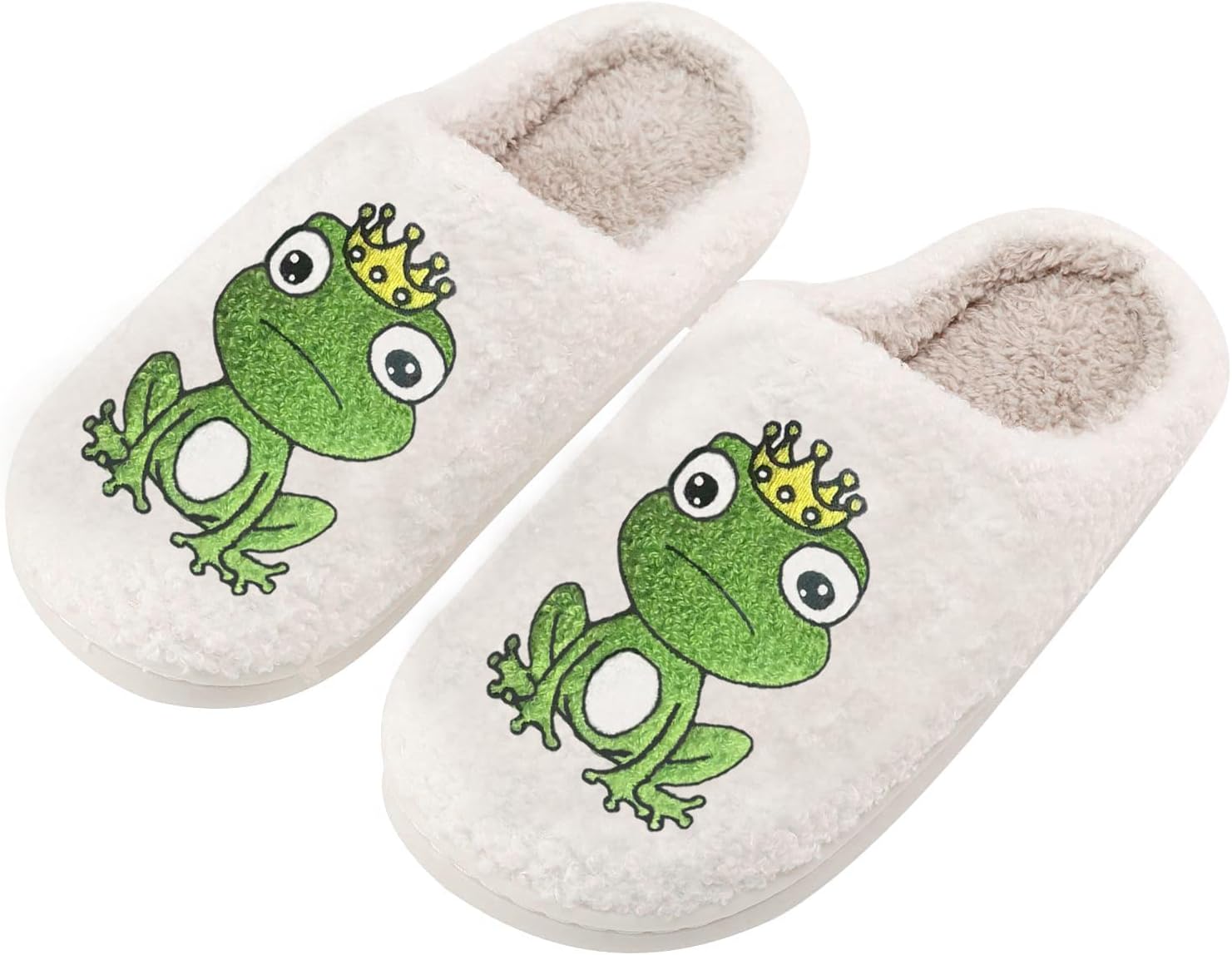 

Женские и мужские милые тапочки с лягушкой, с пушистым поролоновым эффектом памяти, кавайные мультяшные тапочки, зимние теплые пушистые ботинки Ulel, Frog