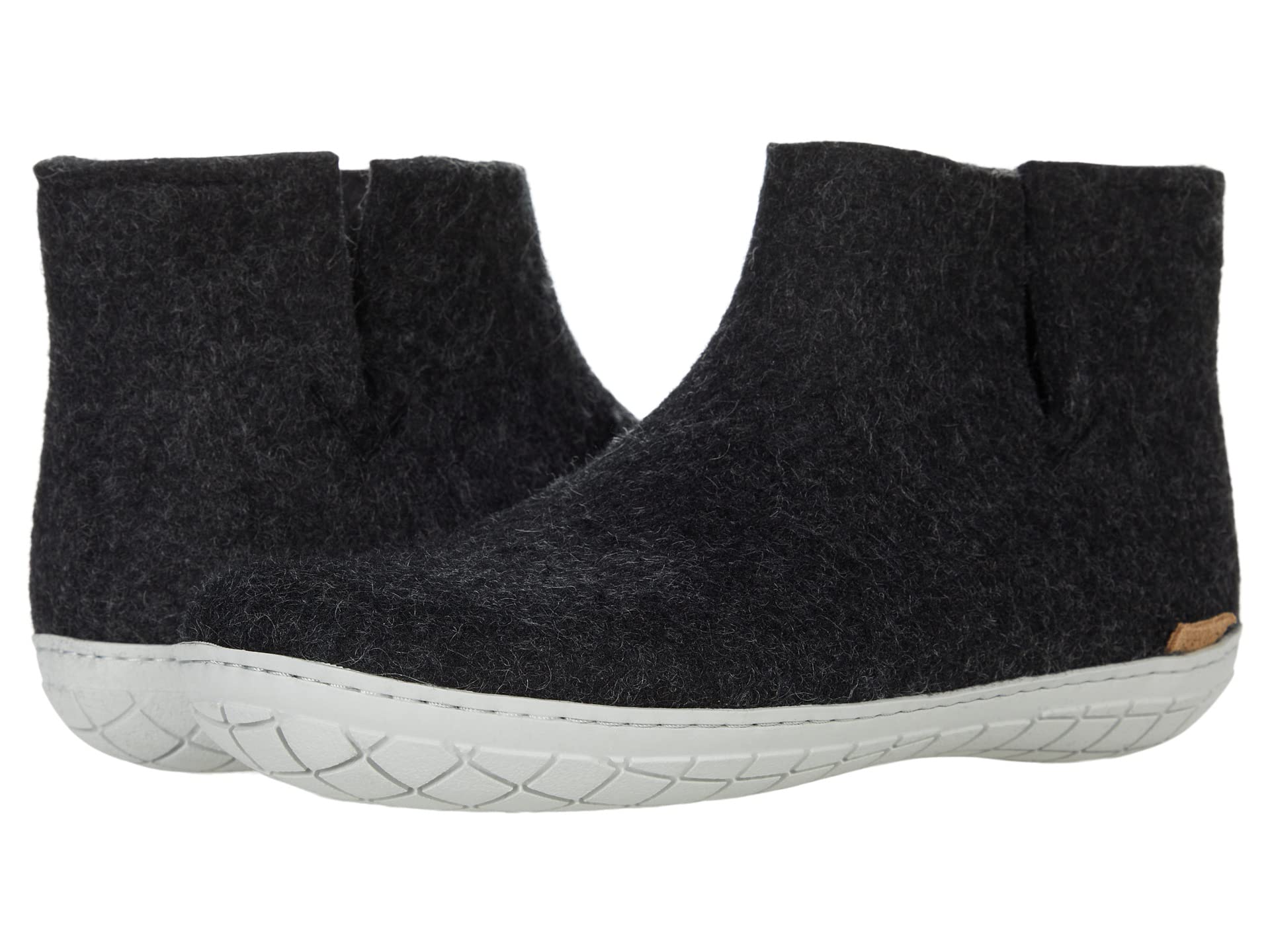 Тапочки Glerups Wool Boot Rubber Outsole, Charcoal/Grey Rubber
