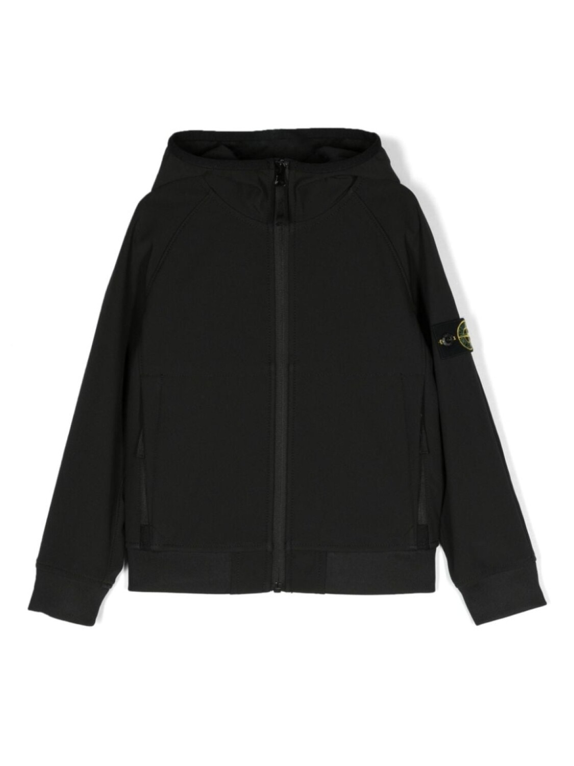 

Stone Island Junior куртка с капюшоном и нашивкой Compass, черный
