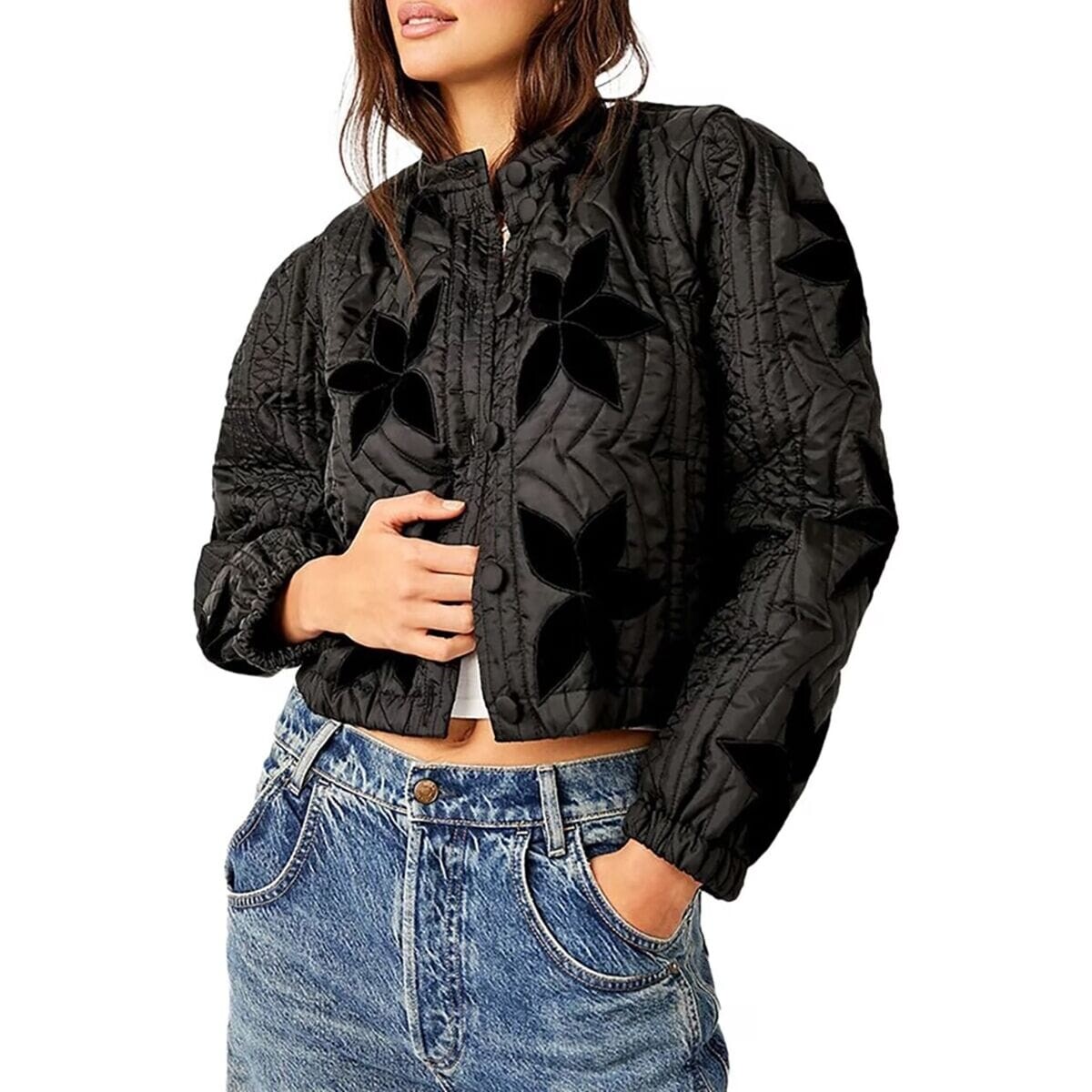 

Стеганая куртка quinn Free People, черный