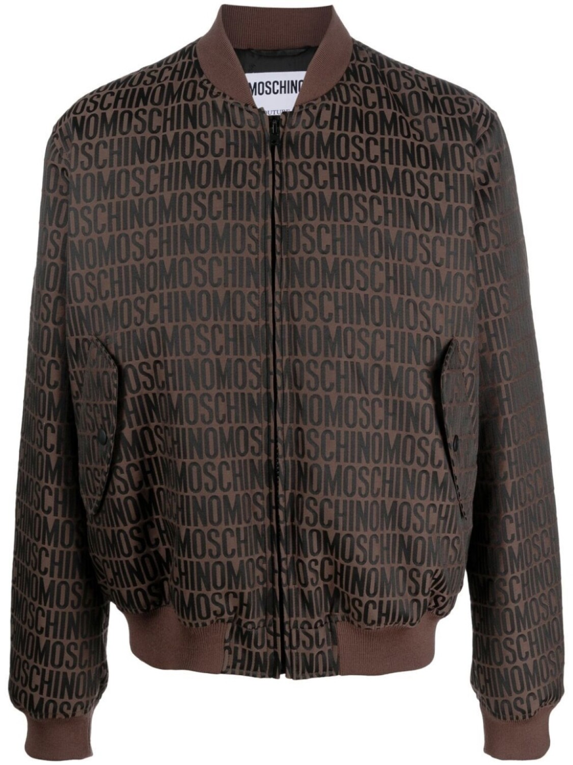 

Moschino бомбер с логотипом, коричневый
