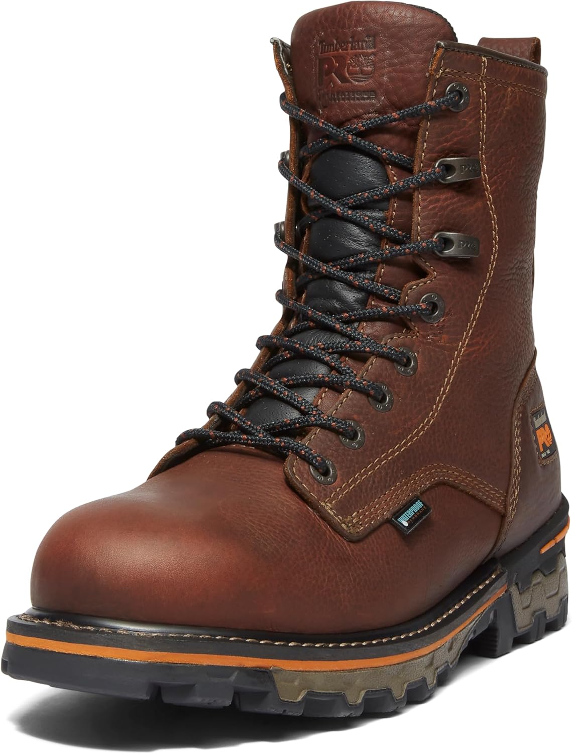 

Timberland PRO мужские 8-дюймовые ботинки Boondock Soft Toe WP для работы и охоты, Brown