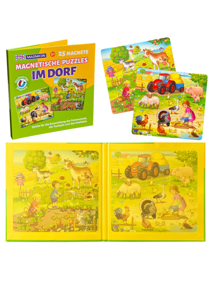 

Магнитный пазл-деревня, 25 деталей, подходит для детей от 2 лет и старше