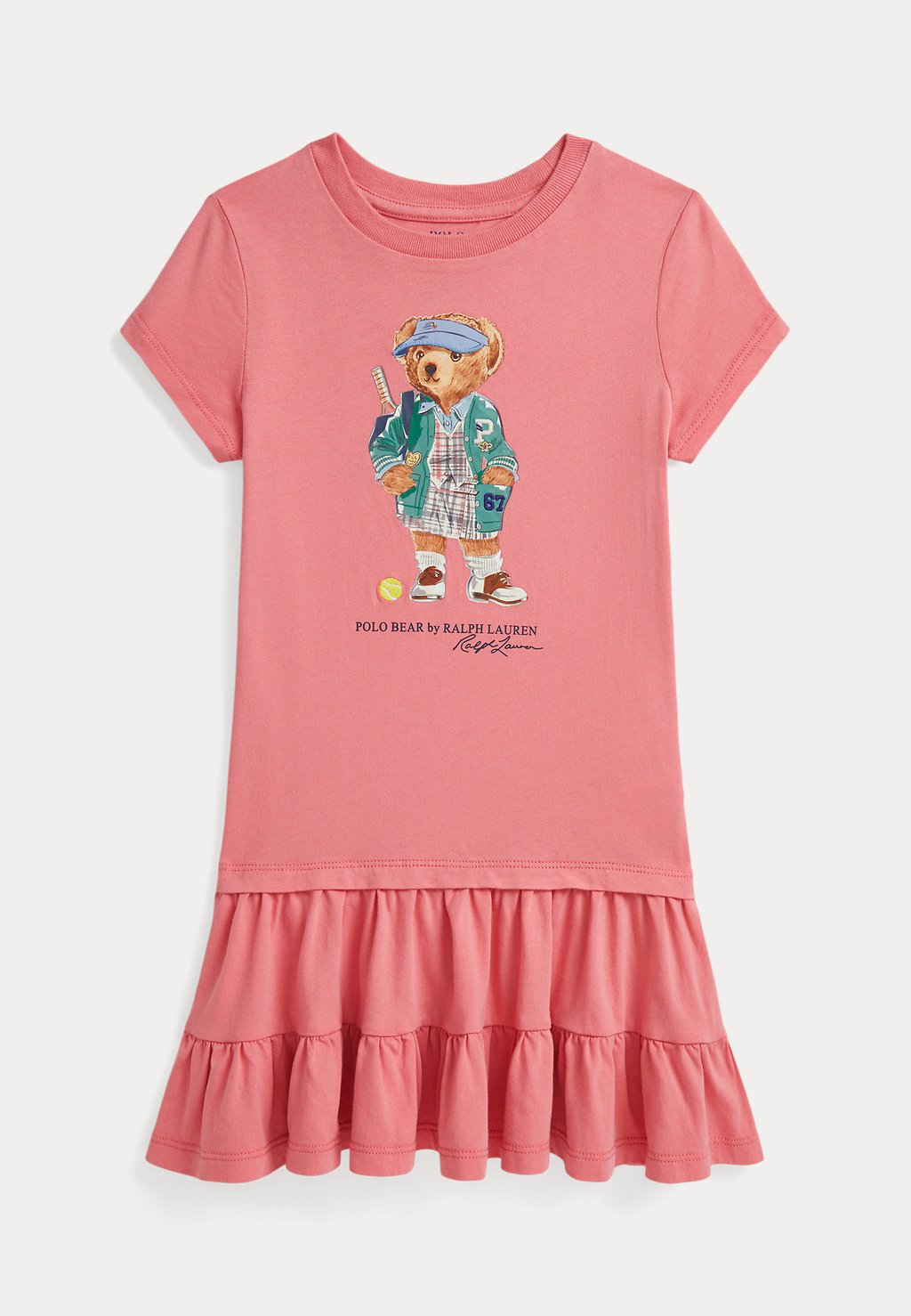 

Платье из джерси POLO BEAR TIERED COTTON JERSEY DRESS Polo Ralph Lauren, красный